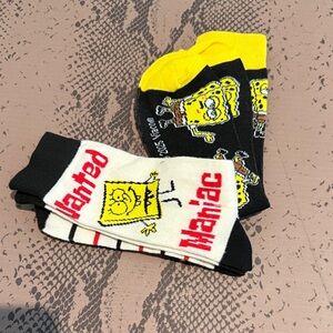 SpongeBob SquarePants Black and Yellow Socks